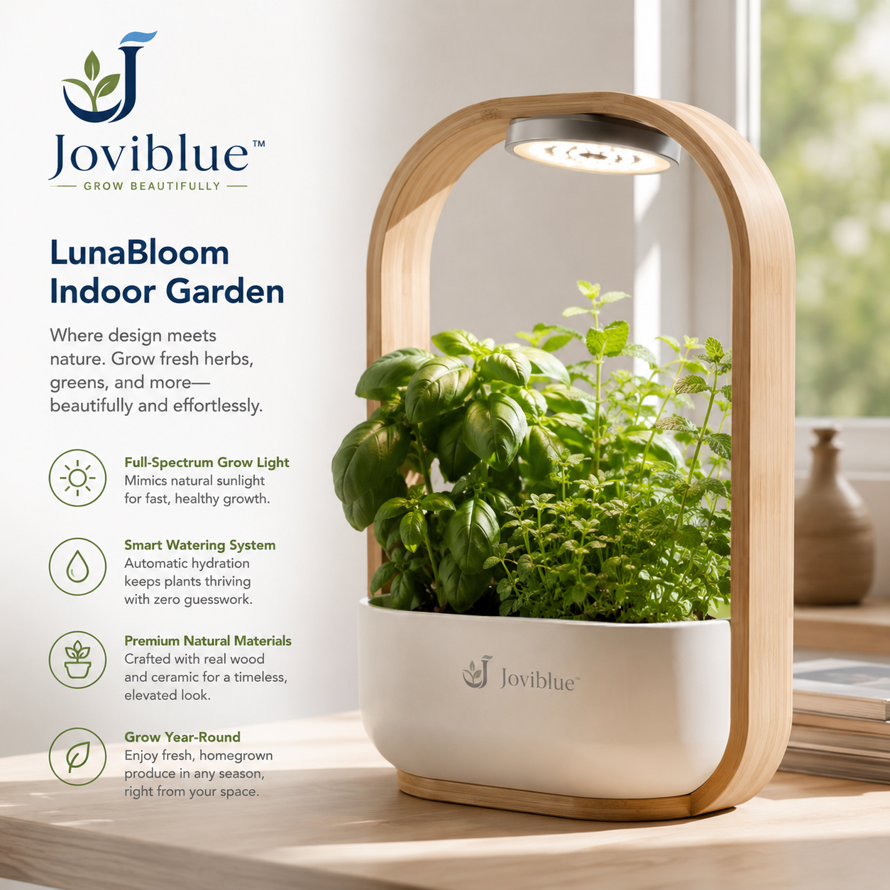 Joviblue™ VerdantArc Smart Herb Station