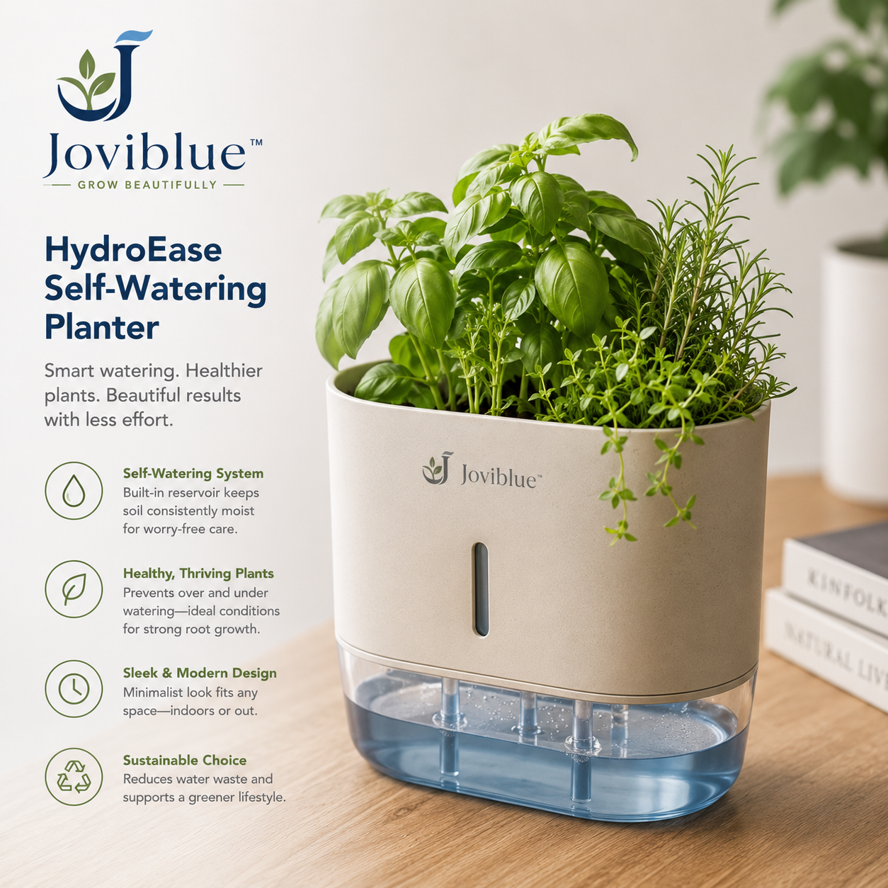 Joviblue™ PureFlow Oasis Herb Planter